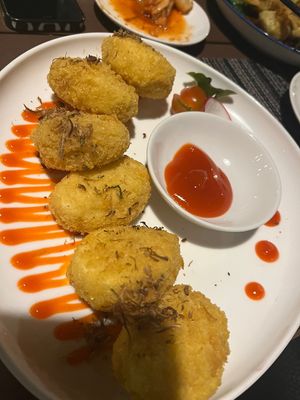 Deep fried tofu. Perfect!!! at An Nhien Garden in Hue