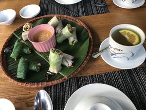 Spring rolls  at An Nhien Garden in Hue