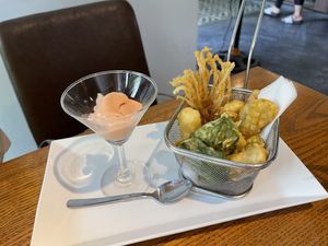 Tempura veg   at An Nhien Garden in Hue