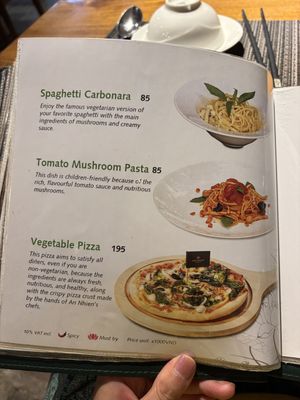 Menu  at An Nhien Garden in Hue