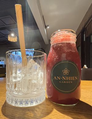Fresh juice  at An Nhien Garden in Hue
