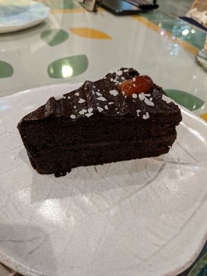 No regret chocolate cake at Alkalime in Abu Dhabi