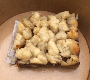 Almond crumble tart  at Alkalime in Abu Dhabi