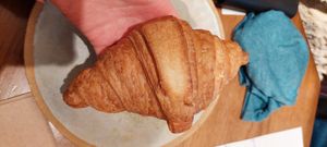 A croissant at Land & Monkeys - Amsterdam in Paris