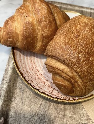pain au chocolat & croissant  at Land & Monkeys - Amsterdam in Paris