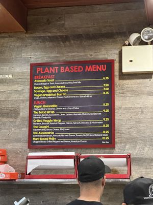Plant based menu. They also had 5 vegan cream cheese flavors (plain, scallion, strawberry, blueberry, and Kalamata olive)  at Utopia Bagels in Queens