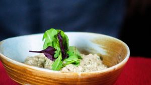 Eggplant spread at Pesti Chutney in Budapest