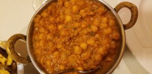 Chana masala at Saffron Patch in Akron