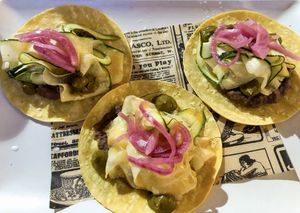 Tacos with zucchini   at Suquía Café in Mallorca
