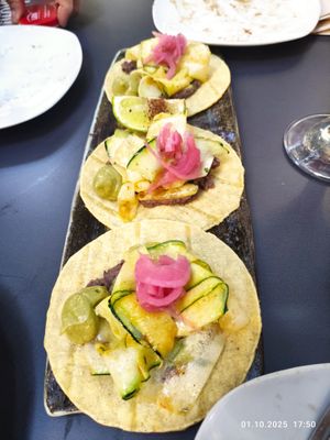 Tacos de Zucchini  at Suquía Café in Mallorca