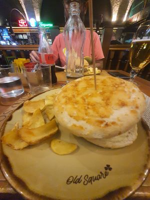 Veggie burguer at Old Square in Cagliari