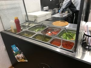 Fillings at Falafel House in Tirana