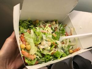 The salad at Falafel House in Tirana