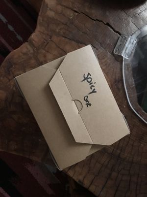 My new nickname for how much spicy sauce I request! at Falafel House in Tirana