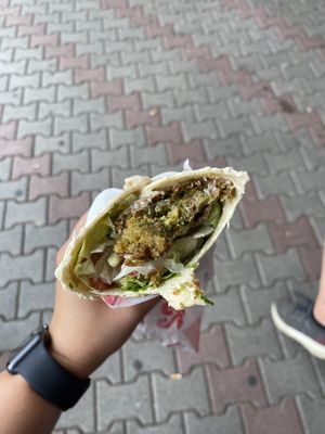   at Falafel House in Tirana