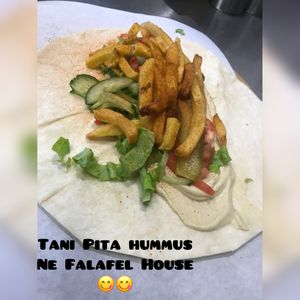 Now in Falafel House also Humus! Still vegan ❤️❤️😋😋  at Falafel House in Tirana