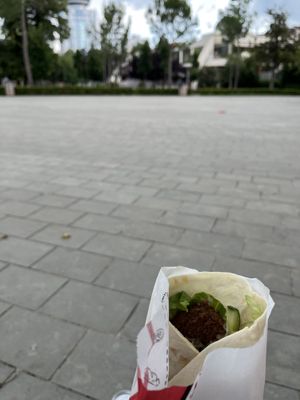   at Falafel House in Tirana