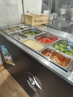 Ingredients at Falafel House in Tirana