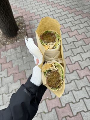 Falafel wrap XL  at Falafel House in Tirana