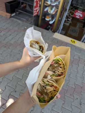 Falafel Pita & Falafel Pita XL at Falafel House in Tirana