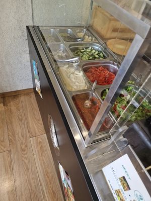 Food at Falafel House in Tirana