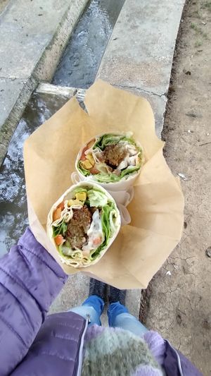 XL wrap at Falafel House in Tirana