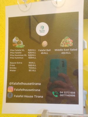  at Falafel House in Tirana