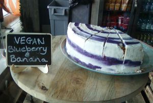 Vegan cake. at Perch on Lancing Beach in Lancing