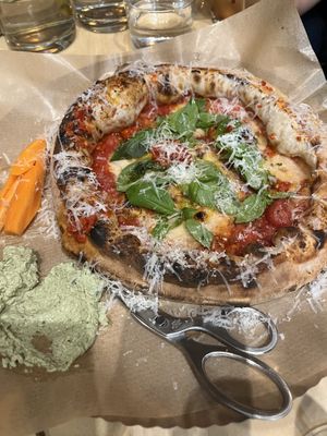 Get the chili-garlic oil and vParmesan crust!  at Gemello Vegan Pizza in Berlin