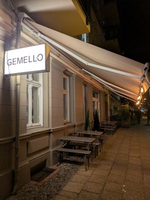 Outside of Gemello at Gemello Vegan Pizza in Berlin