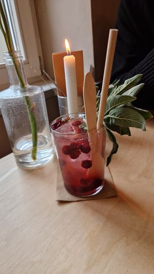 Cherry Lemonade at Gemello Vegan Pizza in Berlin