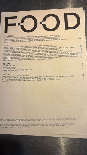 Menu  at Gemello Vegan Pizza in Berlin