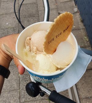 Coconut, hazelnut and banana at Ice Ice Baby in Amsterdam