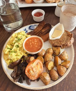 Full Vegan Breakfast  at Greenwoods in Edinburgh