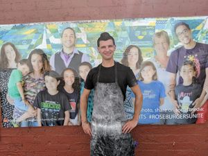 A local participant and supporter of UC-VEG in Roseburg, and Blue Zones Project Umpqua at Old Soul Pizza in Roseburg