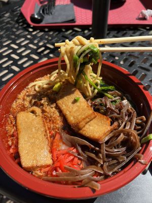 Added spinach, mushroom and ginger   at Saku Ramen in Riverside