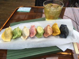 8 gyoza variety combo  at Vegan Gyoza Yu Cafe in Tokyo
