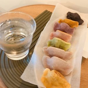 Gyoza set at Vegan Gyoza Yu Cafe in Tokyo