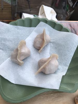 Kimchi gyoza  at Vegan Gyoza Yu Cafe in Tokyo