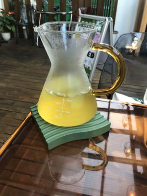 Jasmine tea!  at Vegan Gyoza Yu Cafe in Tokyo