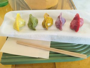 boiled gyoza  at Vegan Gyoza Yu Cafe in Tokyo