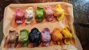 A rainbow of delight. at Vegan Gyoza Yu Cafe in Tokyo