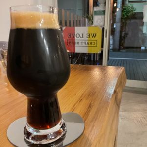 Dark lager  at Vegan Gyoza Yu Cafe in Tokyo