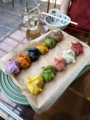 Colorful, delicious and not expensive. Absolutely worth I try.  at Vegan Gyoza Yu Cafe in Tokyo