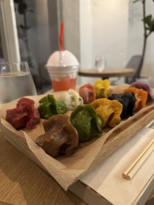 Gyoza set  at Vegan Gyoza Yu Cafe in Tokyo