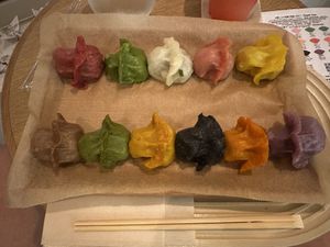 Gyoza set  at Vegan Gyoza Yu Cafe in Tokyo