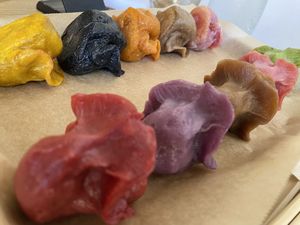 ଘ(੭ˊᵕˋ)੭* ੈ✩‧₊˚ 🌈🌈🌈🌈  at Vegan Gyoza Yu Cafe in Tokyo