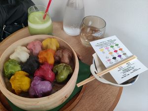 I chose steamed but you can choose fried as well at Vegan Gyoza Yu Cafe in Tokyo