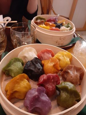 Steamed gyoza at Vegan Gyoza Yu Cafe in Tokyo