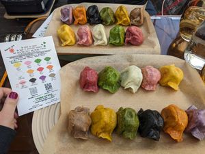 Mix plate, pan-fried. at Vegan Gyoza Yu Cafe in Tokyo